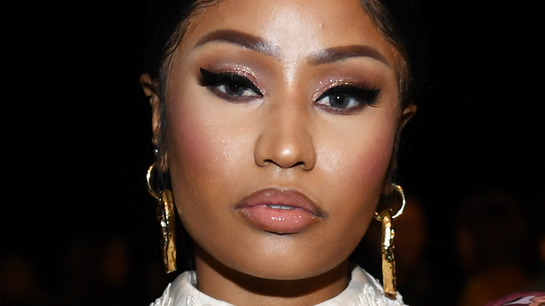 Nicki Minaj attends the Marc Jacobs Fall 2020 runway show during New York Fashion Week