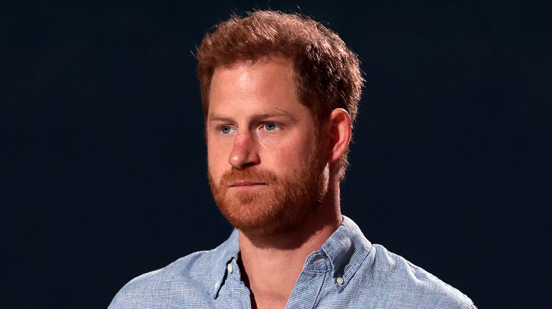 Prince Harry blue shirt