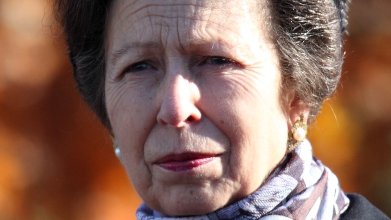 Princess Anne looking serious