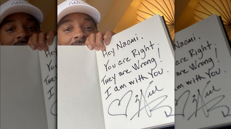 Will Smith supporting Noami Osaka on Instagram