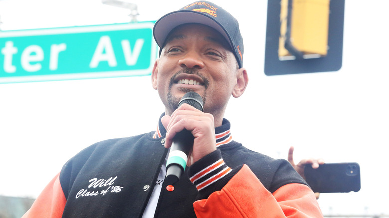 Will Smith speaking at the Will Smith Way street renaming ceremony