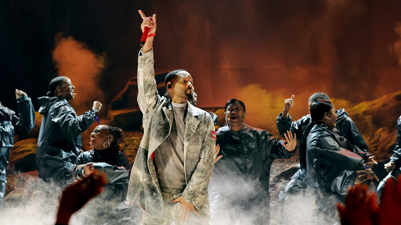 Will Smith performing on stage
