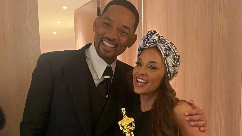 Sheree Zampino and Will Smith posing together