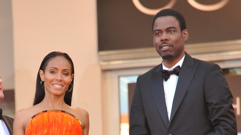 Jada Pinkett Smith with Chris Rock at the Oscars