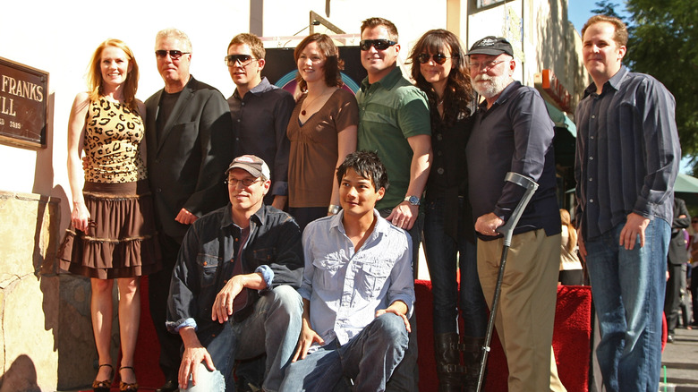 The "CSI" cast with William Petersen at Hollywood Walk of Fame