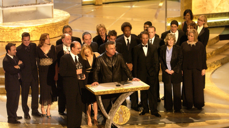 William Petersen, with cast and crew members of "C.S.I.: Crime Scene Investigation," at the 29th Annual People's Choice Awards