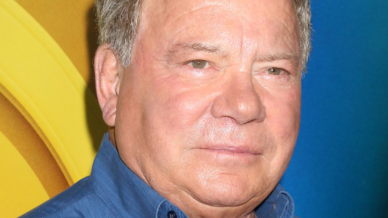 William Shatner with a serious expression