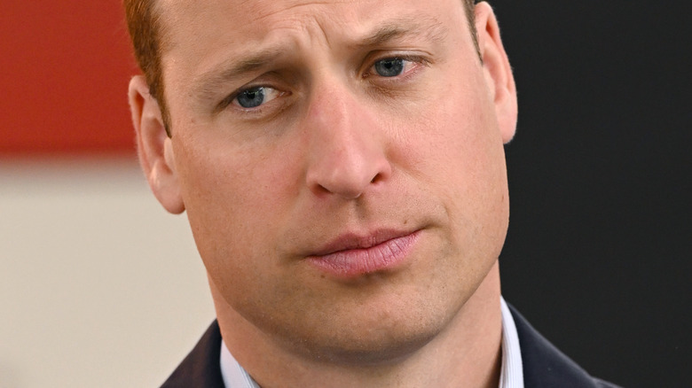 Prince William frowns