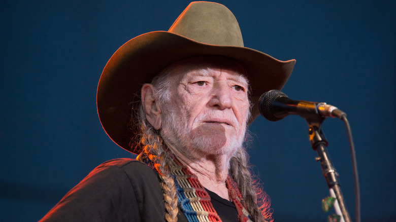 Willie Nelson performing in 2012