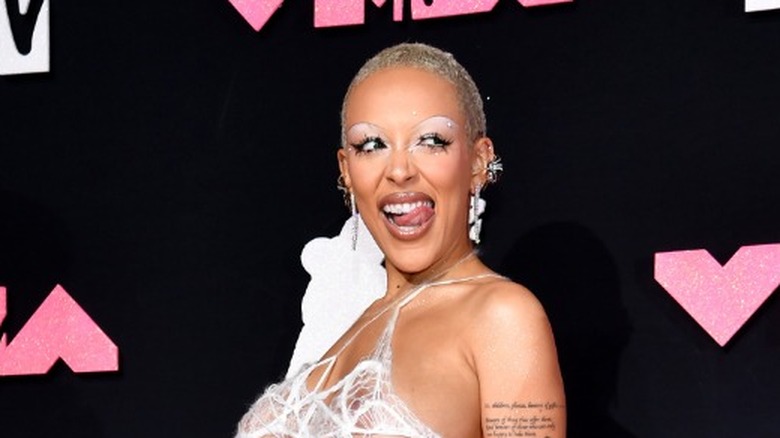 Doja Cat spider web dress