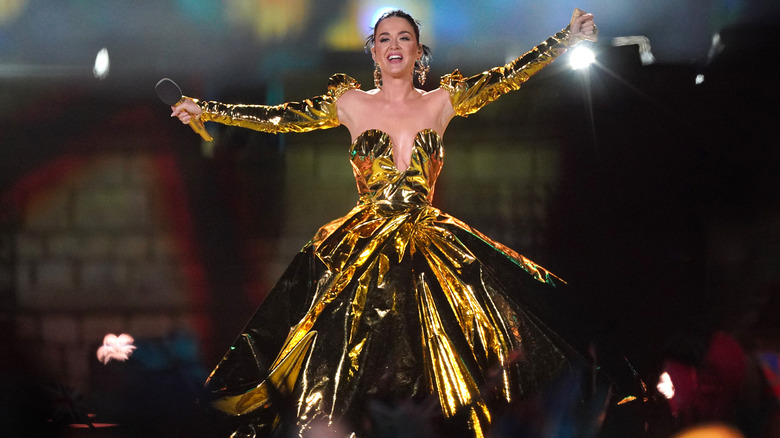 Katy Perry performing on stage