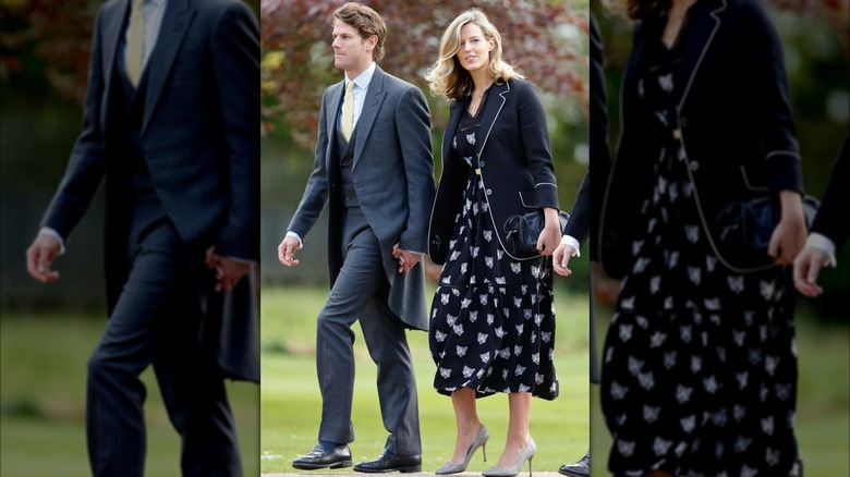 Nicholas Wilkinson and Olivia Hunt at the wedding of Pippa Middleton and James Matthews.