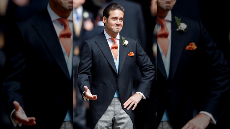 Spencer Matthews at the wedding of Pippa Middleton and James Matthew.