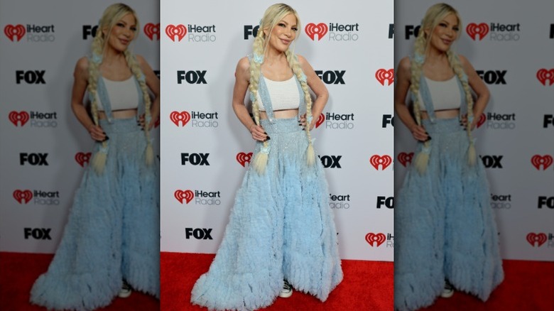 Tori Spelling attends the 2025 iHeartRadio Music Awards at Dolby Theater in Hollywood, CA
