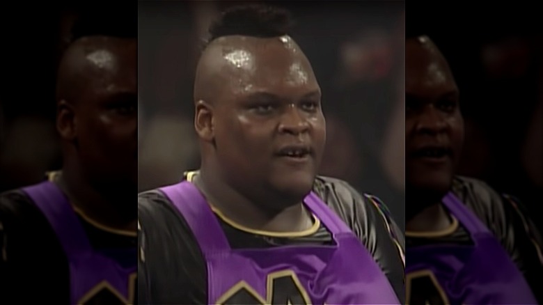 Nelson Frazier as Mabel wrestling