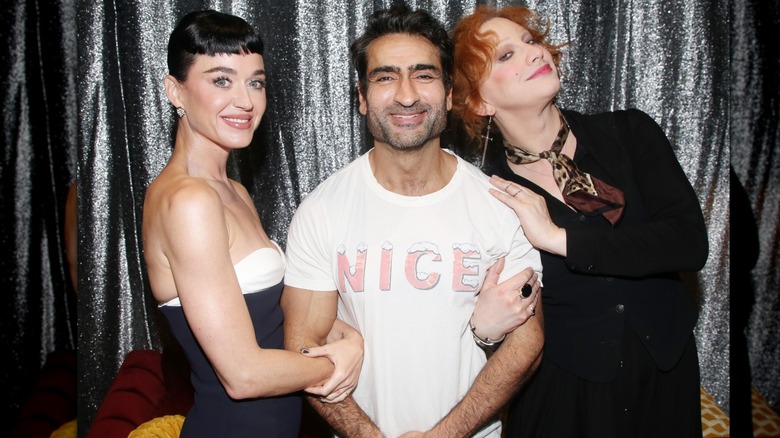 Katy Perry posing backstage at Broadway