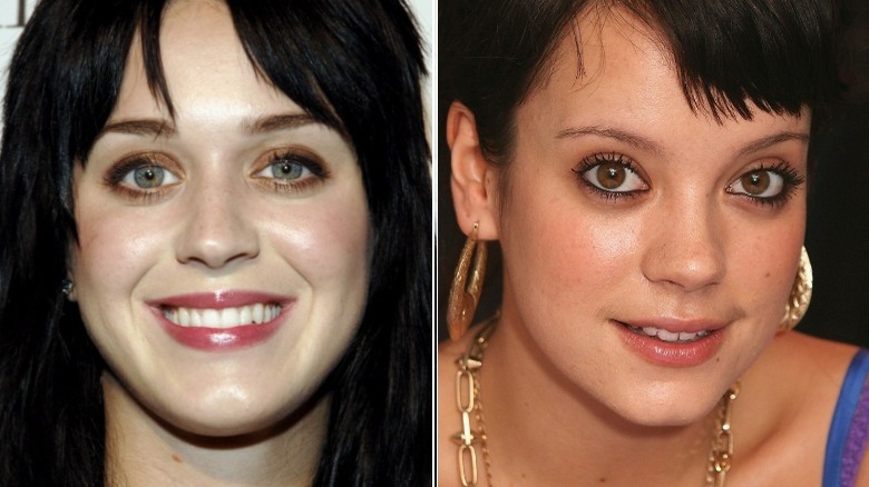 Katy Perry and Lily Allen split image