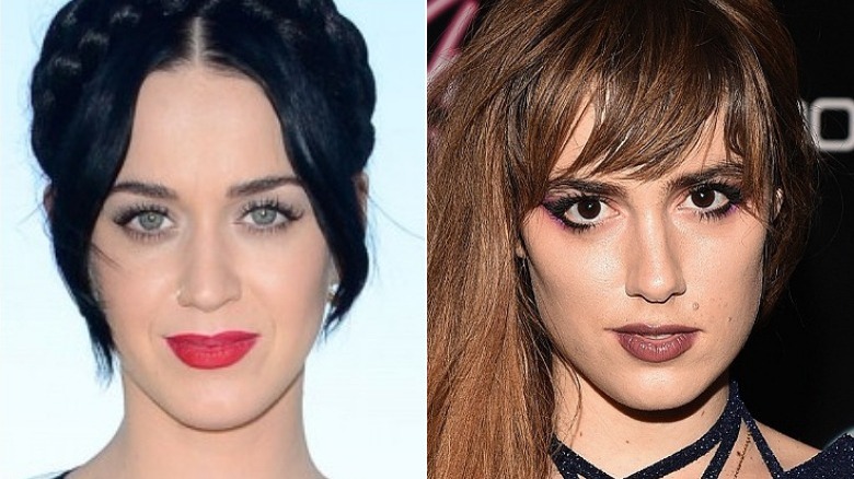 Katy Perry and Ryn Weaver split image