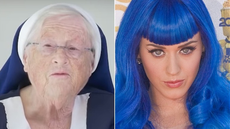 Sister Catherine Rose and Katy Perry split image