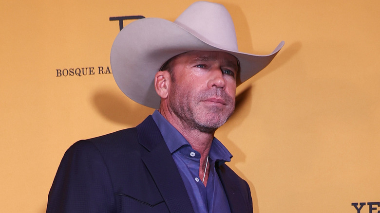 Taylor Sheridan wearing a cowboy hat