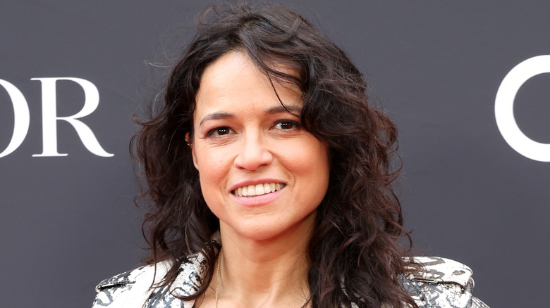 Michelle Rodriguez with curly hair 