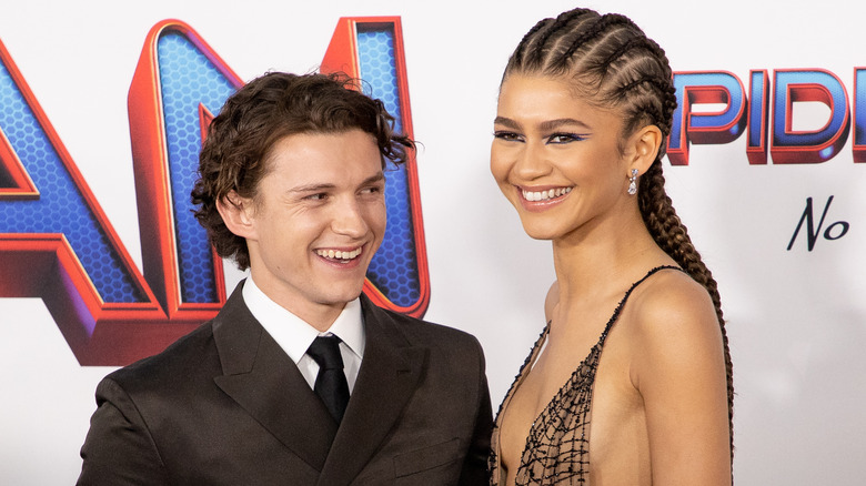 Zendaya and Tom Holland smiling