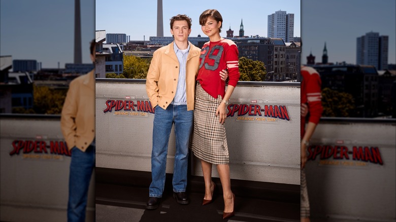 Tom Holland and Zendaya at the German Fan Event for "Spider-Man: Brand New Day" in 2026.
