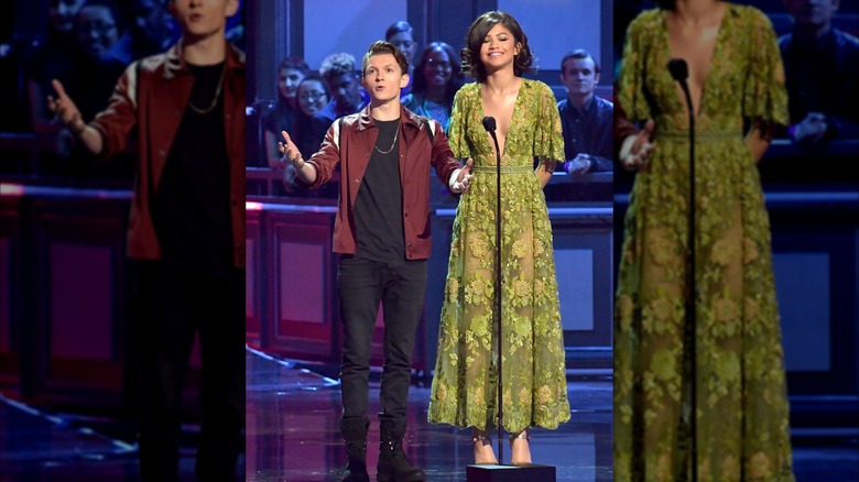 Tom Holland and Zendaya at the 2017 MTV Awards.