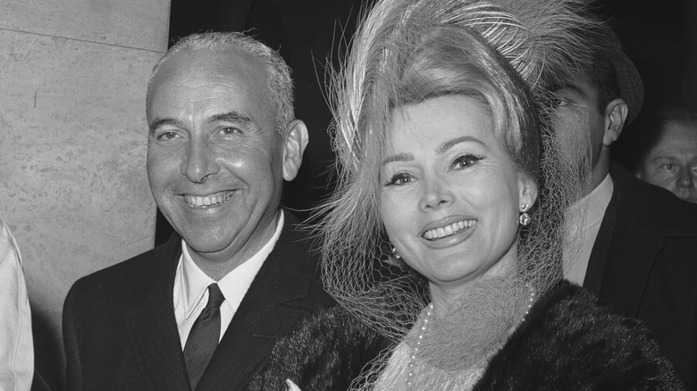 Zsa Zsa Gabor and Herbert on their wedding day