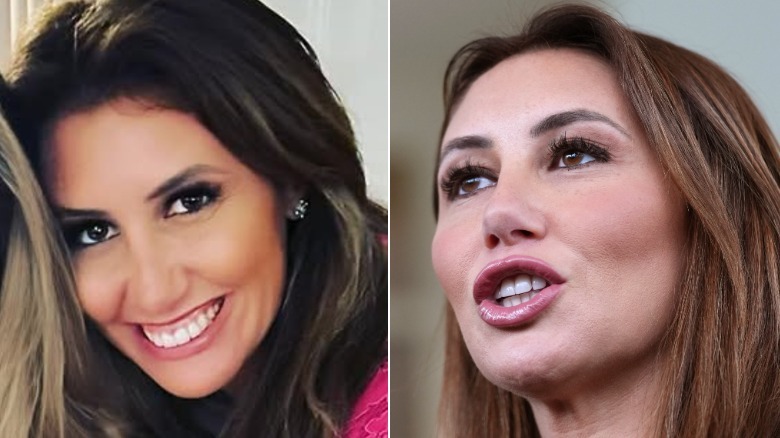 Side by side of Alina Habba in 2023 vs. 2025