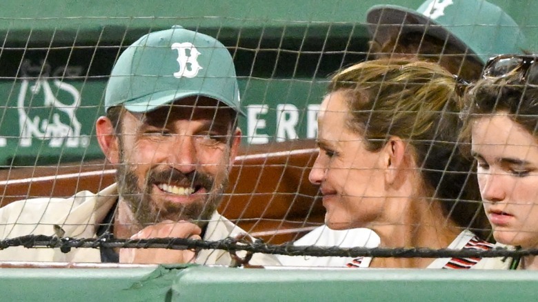 Ben Affleck and Jennifer Garner at Red Sox game