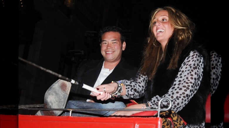 Jon Gosselin and Hailey Glassman arrive at event in red carriage in October 2009