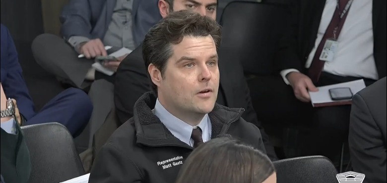 Matt Gaetz asking a question