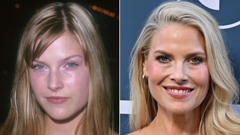 Ali Larter in 1999 on the left and in 2025 on the right