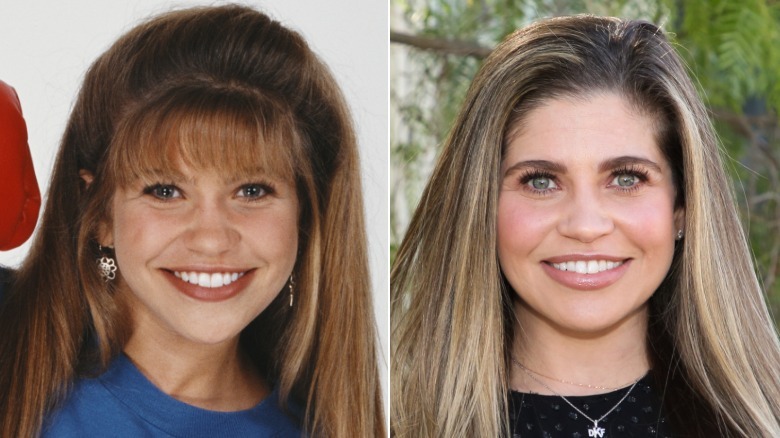 Side by side of Danielle Fishel in the 1995 vs 2020