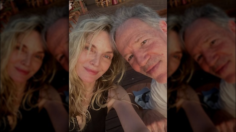 Michelle Pfeiffer and David E. Kelley pose for an Instagram selfie.