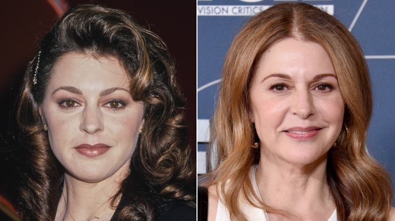 Jane Leeves on the left at the Screen Actors Guild Awards in 1995 and on the right at a FOX event in 2020