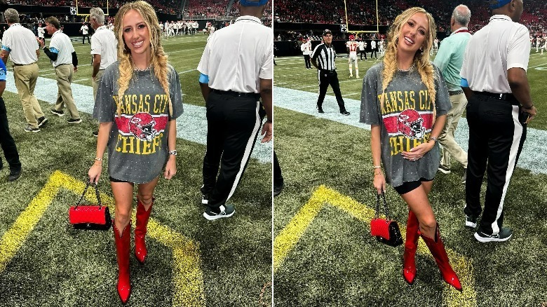 Brittany Mahomes on the field