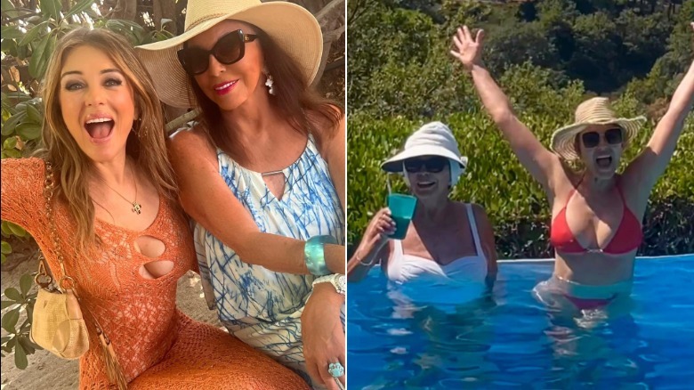 Elizabeth Hurley and Joan Collins