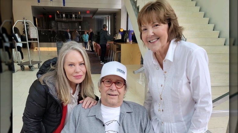 Beverly D'Angelo Chevy Chase Miriam Flynn posing