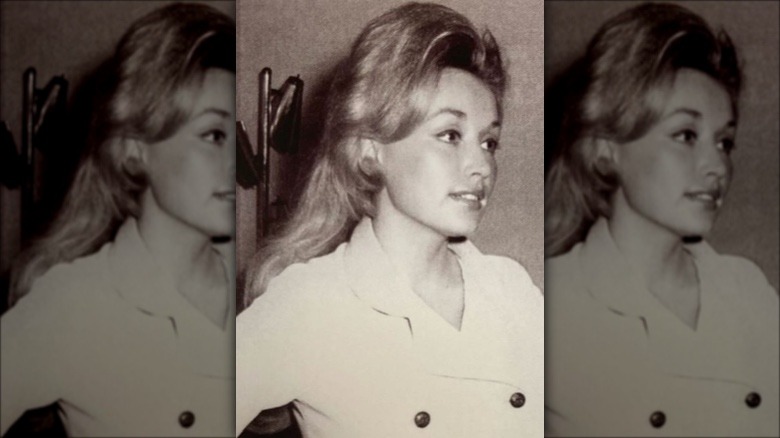 Young Dolly Parton sporting natural hair