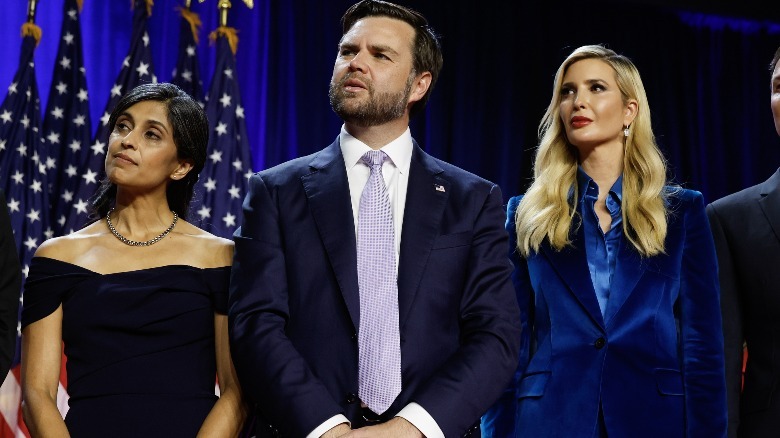 Usha Vance JD Vance Ivanka Trump on election night