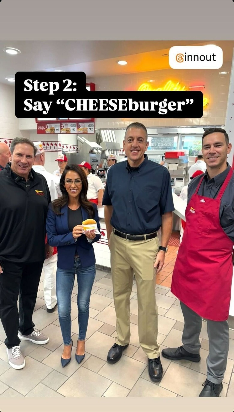 Lauren Boebert holding burger