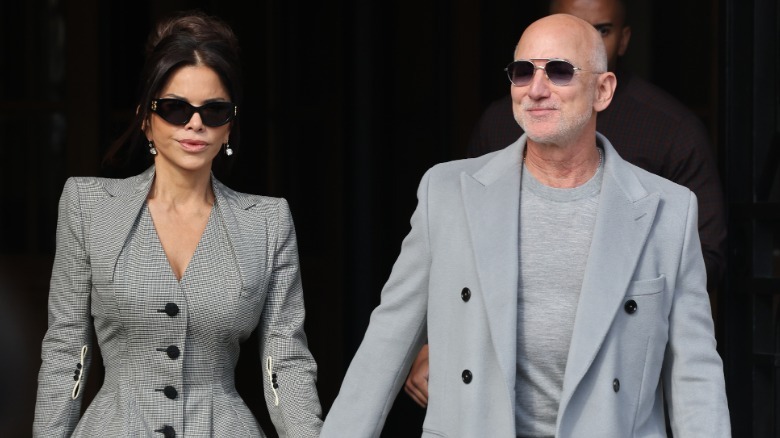 Lauren Sanchez Bezos and Jeff Bezos in paris