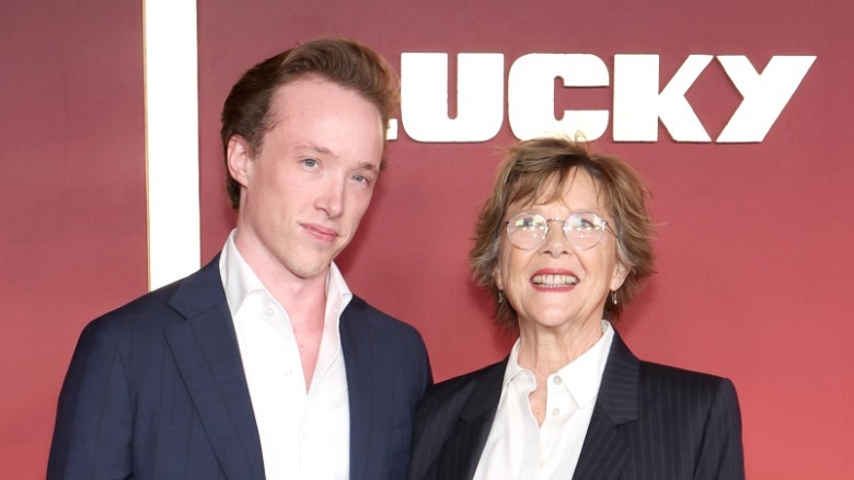 Annette Bening poses with son Benjamin Beatty in July 2026