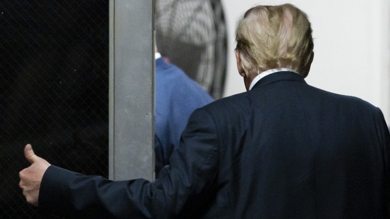 Donald Trump giving thumbs up