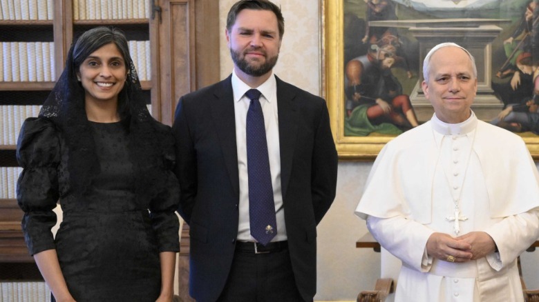 Usha Vance JD Vance Pope Leo