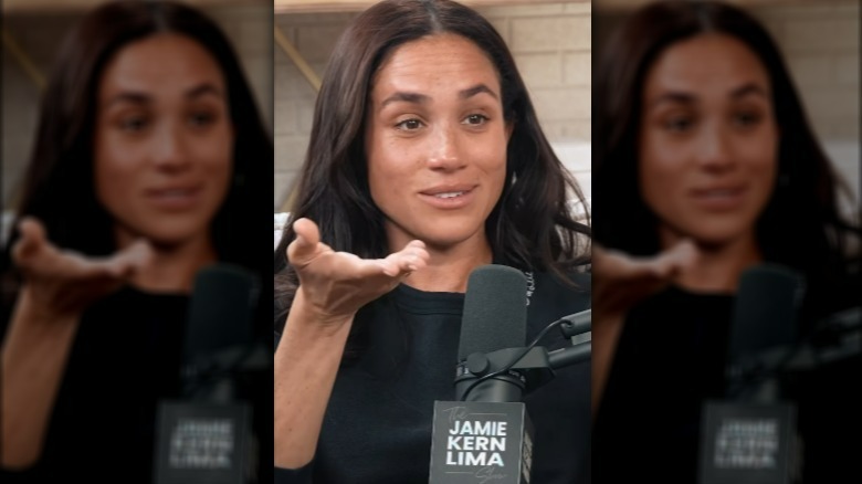 Meghan Markle during a podcast