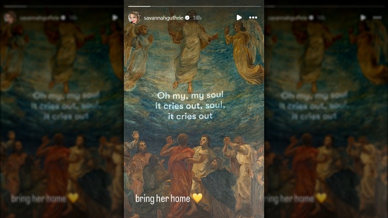 A painting of Jesus with text over it.