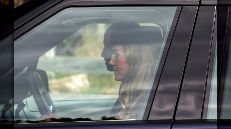 Kate Middleton pictured on her way to church.